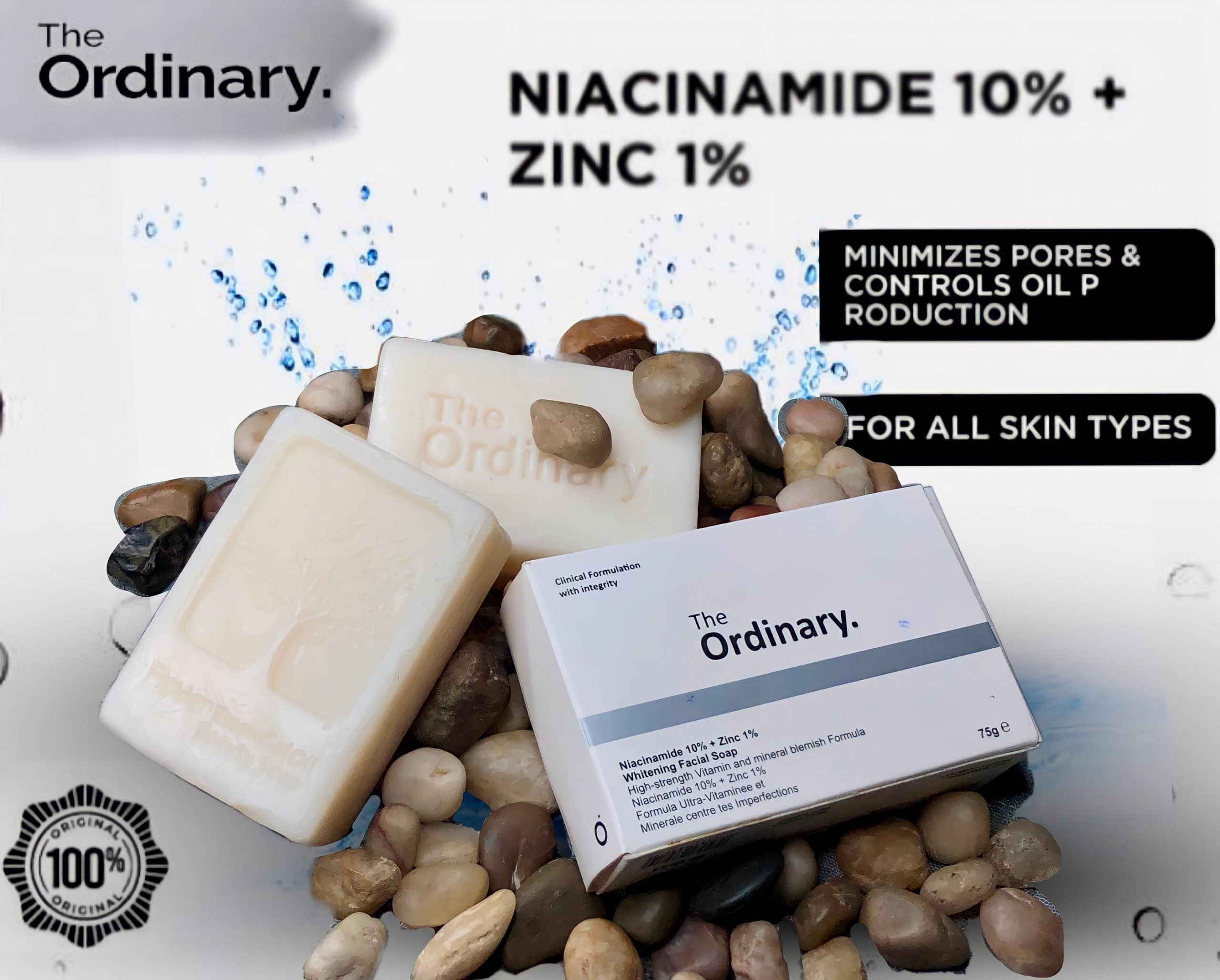 Ordinary Niacinamide 10%+Zinc 1% Whitening Facial Soap