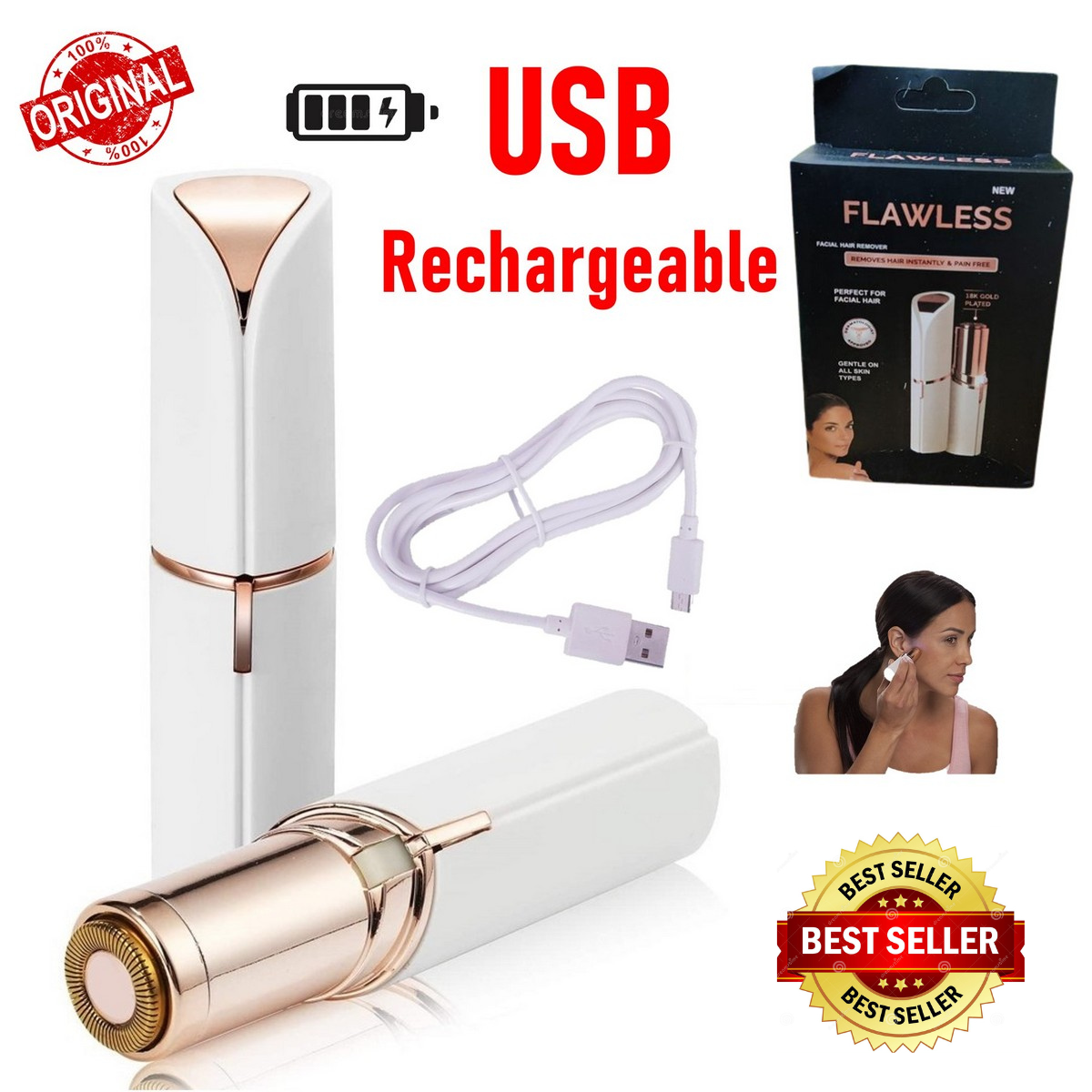 Rechargeable Face Hair Remover for Female